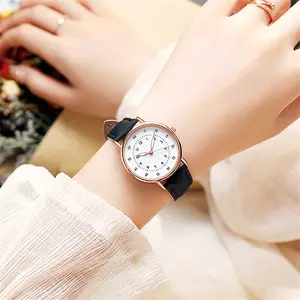 Wholesale Fashion Simple Creative Casual Student Gift Quartz Watch PU Strap Ladies Belt Women's Luxury Wrist watches Reloj Mujer