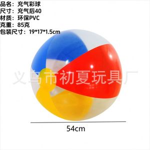 Cross-border PVC Inflatable Beach Ball Translucent Color Ball Outdoor Sports Toy Ball <b>Decoration</b> <b>Balloon</b> Wholesale - Product Image 5