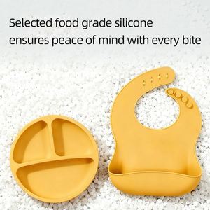 Juego de Vajilla de Silicona de Grado Alimenticio con Logotipo Impreso, Tazón, Cuchara, Vaso y Babero para Bebés y Niños Pequeños - Product Image 2