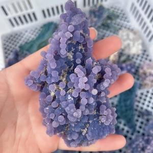 Wholesale Natural <strong>Grape</strong> Agate Specimen Cluster Healing Crystal Quartz Gemstone Craft for Decoration - Product Image 1