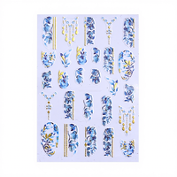 Autocollants pour ongles TSZS, vente chaude, design de fleurs et de feuilles en relief 5D, floraux, non toxiques, pour la décoration des ongles DIY