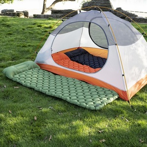 Inflatable <b>Camping</b> Sleeping <b>Mat</b> Rectangle Portable Air Mattress Waterproof With Built In Pump For Outdoor Use - Product Image 5