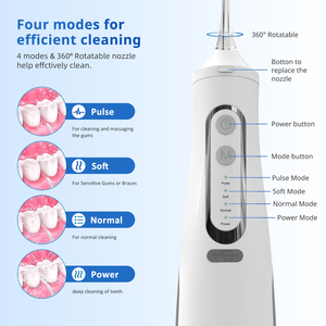 Gran oferta de hilo dental de agua eléctrico M209 inalámbrico portátil para irrigador bucal con tanque grande para limpieza de dientes 2025 cuidado bucal - Product Image 3