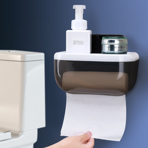 Portarrollos de papel higiénico adhesivo, dispensador de pañuelos, soporte para rollos de papel, estante para papel higiénico sin taladrar - Product Image 1