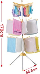 Colgador <span class=keywords><strong>de</strong></span> ropa plegable <span class=keywords><strong>de</strong></span> acero inoxidable para bebé, tendedero multifuncional para sala <span class=keywords><strong>de</strong></span> estar, perchero - Product Image 3