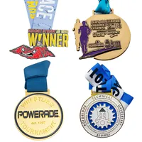 Toptan ucuz tasarım kendi boş çinko alaşım 3D altın ödülü maratonu koşu özel Metal spor madalyası