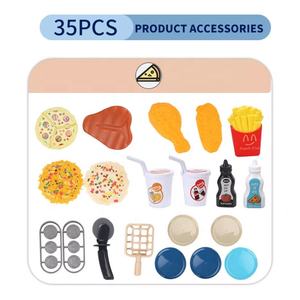 Juego de Imitación de Restaurante de Comida Rápida para Niños, Supermercado de Juguete con Pizza, Caja Registradora y Accesorios - Product Image 3