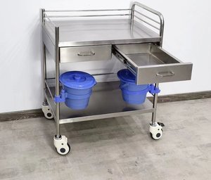 Multi Purpose 3 Tier Stainless Steel <strong>Dressing</strong> <strong>Trolley</strong> With Wheels For Hospital Clinic Home Office Use - Product Image 2