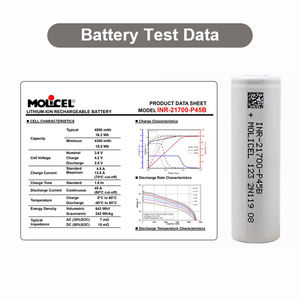 新着モリセルINR-21700-P45B/P50B 45A 60A円筒形リチウムイオン充電式バッテリー優れたもの - Product Image 6