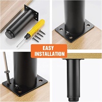 4 pièces Pieds de meuble modernes robustes réglables en acier laminé à froid pour chambre à coucher, pieds de table, pieds de remplacement pour armoire et canapé, quincaillerie