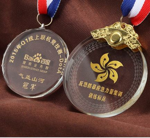 Customized Acrylic Crystal Glass Medal Premium Crafted Crystal Crafts
