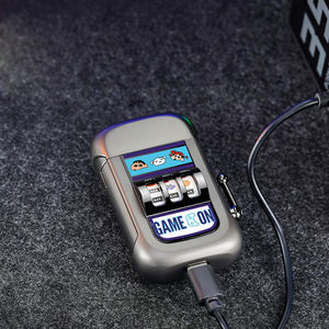 Encendedor de Cigarrillos Metálico Recargable USB de Doble Arco, Diseño Creativo de Máquina Tragamonedas con Frutas, Mini, en Caja de Regalo - Product Image 4