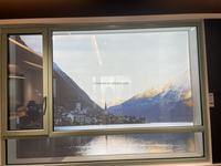 Ventanas Abatibles de Aluminio con Revestimiento de Madera Personalizadas con Certificado CSA para Casa con Triple Vidrio para Áreas de Canadá