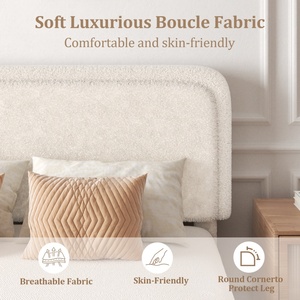 <span class=keywords><strong>Letto</strong></span> King Size Moderno Keynote con <span class=keywords><strong>Testiera</strong></span> Curva Imbottita in Velluto Performance - Product Image 5