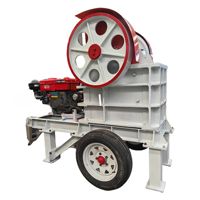 Concasseur à mâchoires PE 150x250, capacité 1-4t/h, alimentation 130mm, moteur diesel, mini-concasseur pour site minier hors réseau