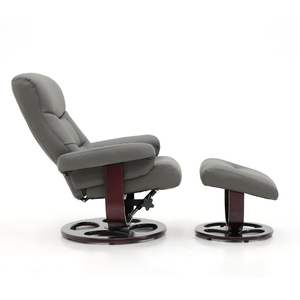 Geeksofa Leather Swivel <strong>Chair</strong> <strong>Reclinable</strong> Leisure <strong>Chair</strong> With <strong>Footstool</strong> 8 Points Vibration Massage <strong>and</strong> Heating Functions - Product Image 5