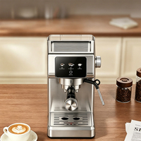 Máquina de Espresso Semi-Automática Comercial de 20 Bares con Varilla de Vapor de Acero Inoxidable y Calentamiento Rápido en 30s