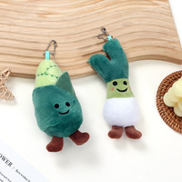 Nouveau design créatif et mignon : Porte-clés en peluche en forme de légumes (brocoli, chou, maïs) – Pendentif pour sac et porte-clés