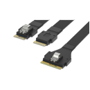 Cable de disco duro de servidor Mini SAS SFF8643 de alta calidad de 24 Gb/s PCIe 4,0, 8i a 2, aplicación electrónica de 15cm - Product Image 5
