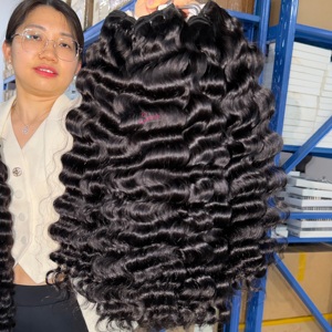 Raw Indian Curly Hair Vendor Unprocessed Raw Vietnamese Hair Bundles Cuticle Aligned Natural Raw Hair Kinky Straight Bundles - Product Image 5