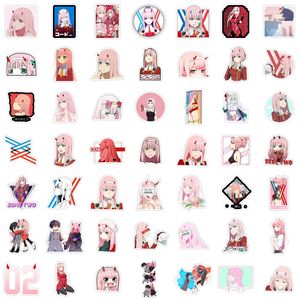 50ชิ้นที่รักใน franxx สติกเกอร์กราฟฟิตีสำหรับเด็กผู้ชายโทรศัพท์ตกแต่งรถน่ารักสาวญี่ปุ่นสติ๊กเกอร์สองชิ้น - Product Image 3