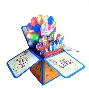 Tarjeta de Felicitación de <span class=keywords><strong>Cumpleaños</strong></span> Plegable con Diseño Nuevo, Velas que se Encienden, Luces, Tarjeta 3D Pop-up, Mensaje Musical, Creativa para Regalo de <span class=keywords><strong>Cumpleaños</strong></span> - Product Image 2