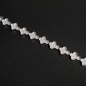 Personnalisé 925 Sterling Silver Pass Diamant Test VVS Moissanite Glacé Croix Chaîne 13mm Hip Hop Lien Bracelet Fine Jewelry pour Hommes - Product Image 2