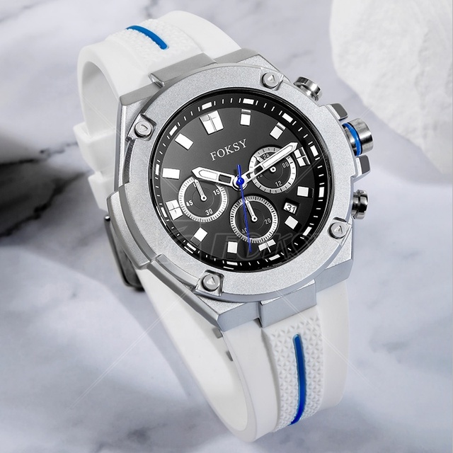 Custom Brand New Fashion Classic Luxury Wrist White Colour Private Label Watch for Men