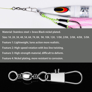 Kit d'accessoires de pêche OEM : Émerillons roulants, mousquetons de sécurité et attaches pour la pêche en eau salée et en eau douce - Product Image 5