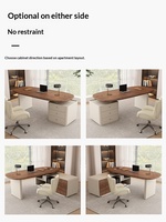 Bureau commercial en bois massif de style crème française Cokovo, luxe moderne, table de consultation médicale et de beauté, tiroirs de rangement