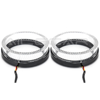Feux avant LED ronds de type « Angel Eye » en cristal 5D Slim Version 3CM, anneau halo, système d'éclairage automobile 12V, lampe DRL universelle pour voiture