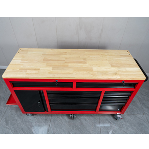 Carrito de Herramientas Móvil de Metal con 11 Cajones, Banco de Trabajo con Ruedas <span class=keywords><strong>para</strong></span> Garaje, con 6 Ruedas y 1 Puerta - Product Image 3