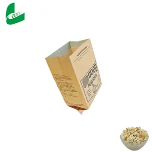 Factory Supplier Eco Friendly Brown Kraft Microwave Popcorn Paper Bags Packaging Paper Bag With Custom Logo