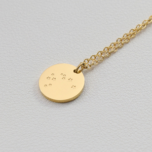 2025 <strong>Necklaces</strong> 18k Gold Plated Disc Engraved Horoscope Astrology <strong>Gemini</strong> Zodiac Sign Dainty <strong>Necklace</strong> for Women and Girls Birthday - Product Image 6