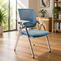 Chaise en maille moderne en promotion avec accoudoirs fixes et hauteur réglable pour salles de réunion, formations, conférences, bureaux et écoles