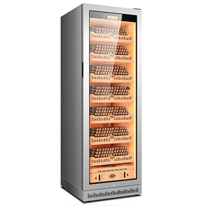 Color de grano de madera 2025 Nuevo producto Eliminación de amoníaco 430L Exhibición Bodega Mejor humidificador de cigarros - Product Image 3