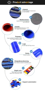 ชุดข้อศอกเทอร์โบหม้อน้ำหล่อเย็นท่อซิลิโคนแบบถักยืดหยุ่นอุณหภูมิสูงสำหรับฮอนด้าซีวิค - Product Image 4