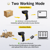 Pemindai Barcode Genggam 2D Nirkabel Xincode, Pembaca Barcode COMS, Pemindai Kode QR Berkabel USB X-9301C