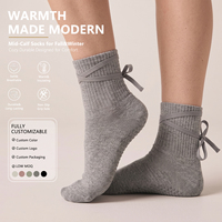 Chaussettes de yoga personnalisées pour femmes, antidérapantes, pour Pilates, Barre, Ballet, douces et chaudes, fabricant OEM