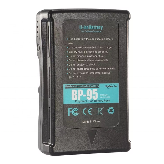 Digital Camera Battery Pack BP-95 V Mount Battery 6600Mah 95Wh V-Lock Rechargeable Lithium Ion Broadcast Camera Battery Packs