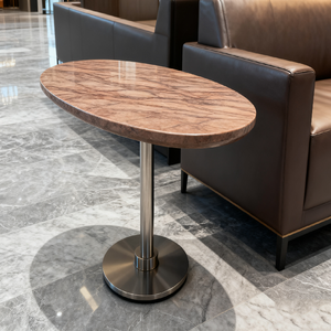 Table de salle à manger en marbre rouge Colinas en pierre naturelle, moderne, pour hôtel, avec garantie d'un an - Product Image 6