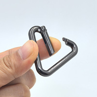Klip Gantungan Kunci Carabiner Segitiga, Pengait Terbuka, Penjepit Tas, Konektor Gesper, Pengait Segitiga untuk Aksesoris Perlengkapan Tas