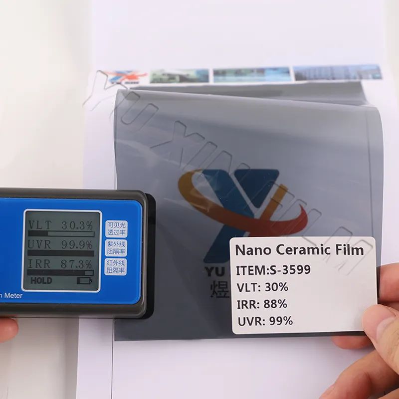 Vlt35 % ánh sáng màu đen UV từ chối chống nhiệt 2ply Nano Carbon phim cửa sổ xe Kính phim tự động năng lượng mặt trời Tint cửa sổ phim