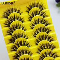 Vente chaude 10 paires de cils ensemble 3D cils aspect naturel bande végétalienne faux cils