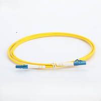 Cable de Conexión de Fibra Óptica Monomodo Dúplex LC/UPC 3.0mm 2.0 LSZH con Revestimiento Amarillo G652D 9/125 OS2 FTTH para Redes Interiores