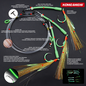OEM Deep Drop <span class=keywords><strong>Rig</strong></span> Hochkarbon-Stahl Leuchtkreishaken Leuchthülse für Schnapper, Karpfen, Garnelen, Barsch, Forelle, Hai, Salzwasserfische - Product Image 4
