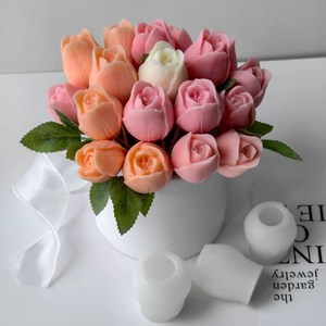 แม่พิมพ์ซิลิโคนเรซิ่นรูปดอกทิวลิป3D แบบ H-0691/2 3แบบสำหรับทำเทียนอีพ็อกซี่แม่พิมพ์เทียนไขถั่วเหลืองของขวัญวันหยุด - Product Image 3