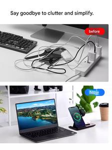 Estación de Carga Inalámbrica Magnética Rápida PD 3 en 1 Plegable con Puerto Tipo-C para <span class=keywords><strong>iPhone</strong></span> 15/14/13/12 Pro/Max/<span class=keywords><strong>Plus</strong></span> para Watch 9/8/<span class=keywords><strong>7</strong></span>/6 - Product Image 6