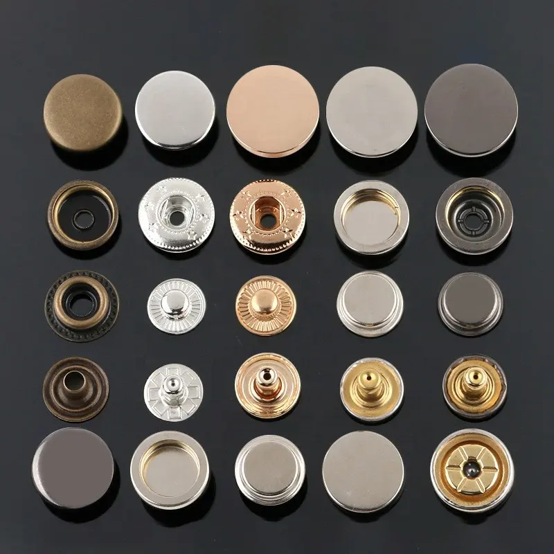 Bottoni personalizzati personalizzati con Logo processo galvanico bottoni automatici Jean Button