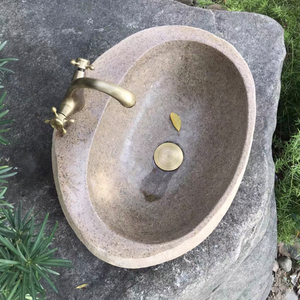 Vente chaude : Lavabo en pierre naturelle de rivière, lavabo pour se laver les mains, lavabo autoportant, bacs à eau à vendre - Product Image 3